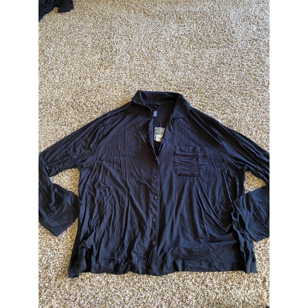 NWT Skims Long Sleeve Collared Pajama Shirt